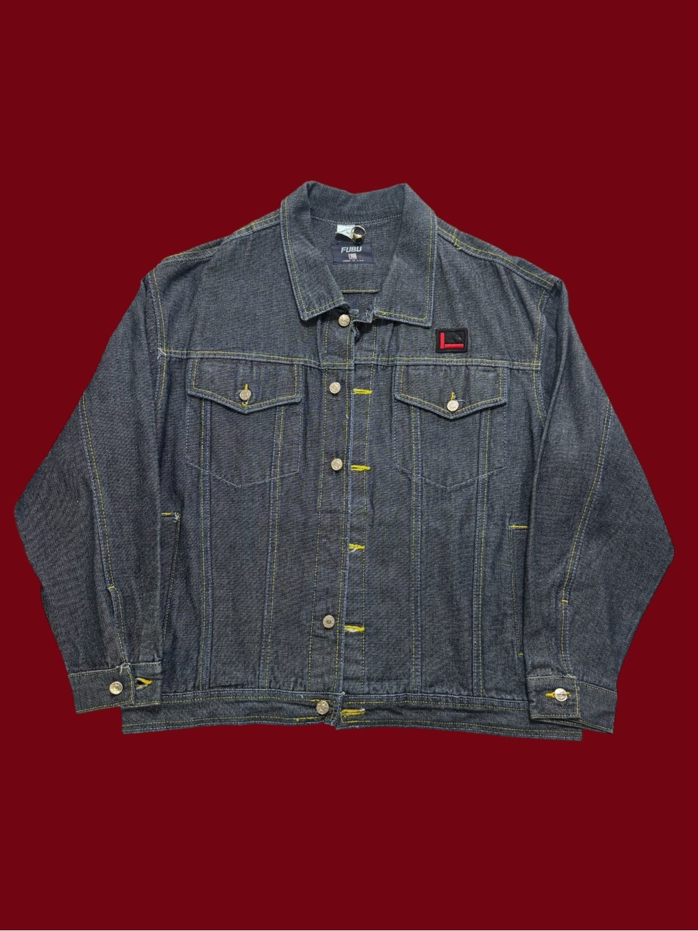 Vintage Y2k Fubu Baggy Denim Jacket